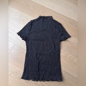 Black Glitter Women's Top